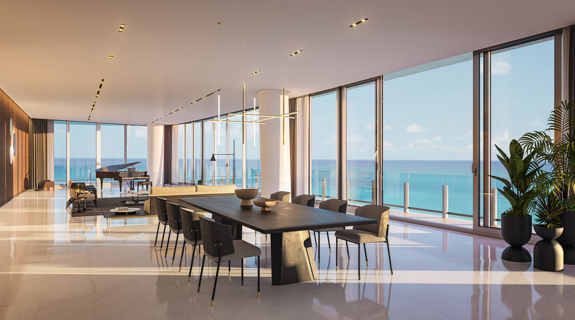 Penthouse with panoramic ocean views
